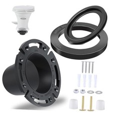RV Toilet Seal and 3" Socket Floor Flange Kit for Dometic 300 310 Toilet Flange
