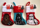 3 x Star Wars Darth Vader, Chewbacca, Stormtrooper Mini 8.5" Christmas Stocking