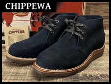 Chippewa 50s reproduction suede chukka boots, navy, size 26.0 (3) #1013