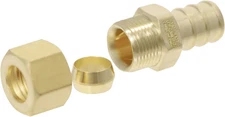 10 Pieces 1/2" Pex X 3/8" OD Compression Straight Adapter, Brass, NSF, Pex B