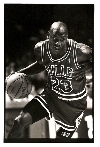Michael Jordan Chicago Bulls NBA 1990 Type 1 Original Archival 8" x 10" B&W NEW