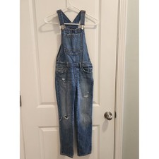 GAP Distressed Blue Denim Girl's Overalls
