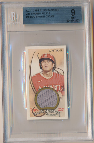 2023 Topps Allen & Ginter Mini Framed Relics #MFR-SO Shohei Ohtani Angels