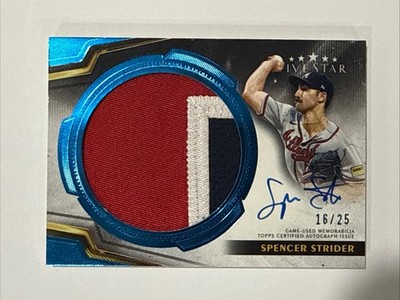 2024 Topps Five Star Jumbo Prime Spencer Strider GAME USED PATCH AUTO 16/25