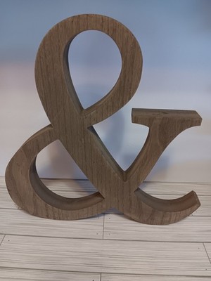  Ampersand Sign Symbol  Wood Home Decor Wall Hanging or Free Standing 16''x16''