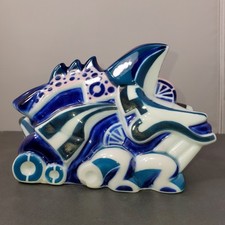 Tiburón Porcelana Sargadelos Hecho a Mano en España Raro De Colección.