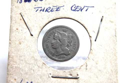 1868-P Three Cent Nickel — photo from the most recent tracked eBay sale