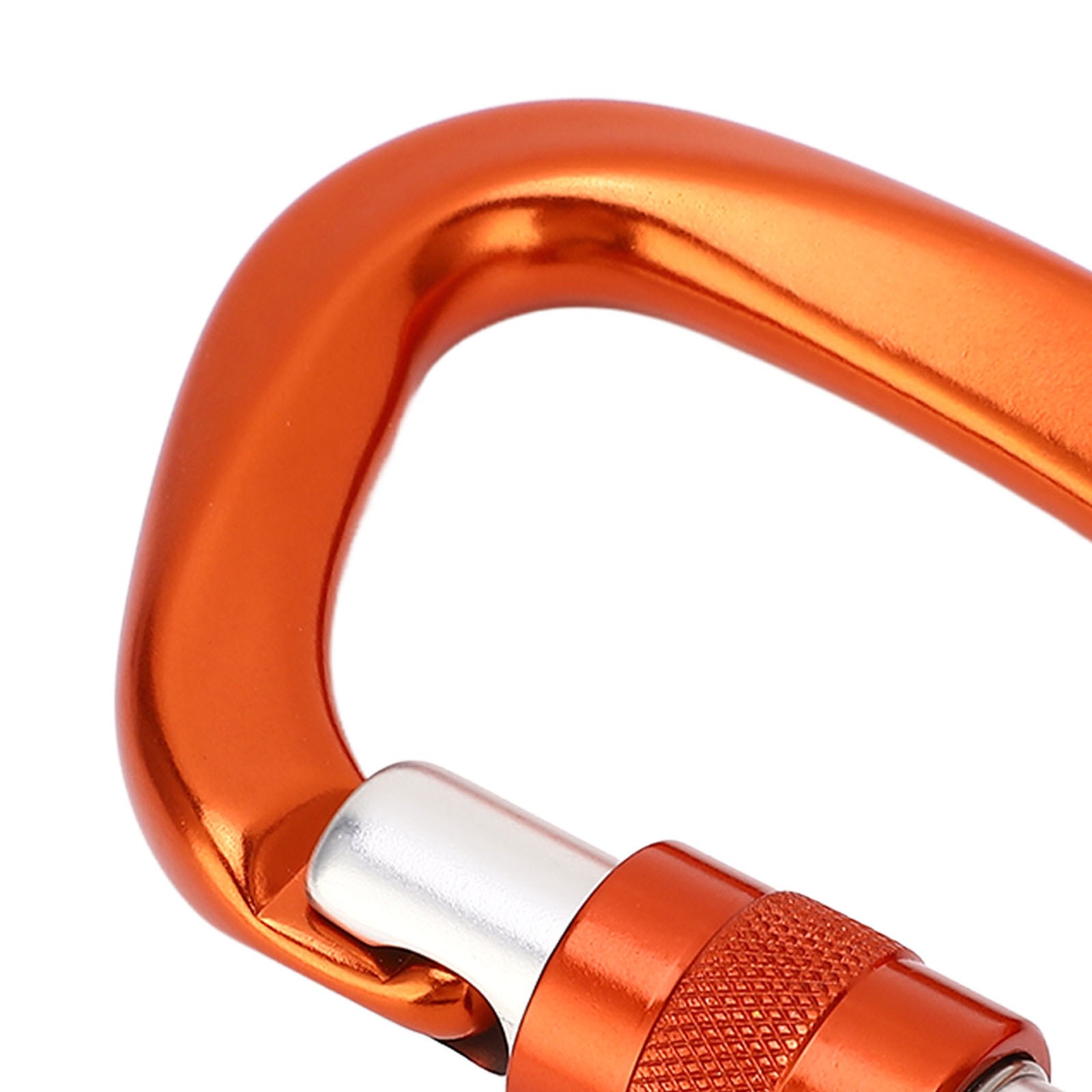 (Orange) Carabiner Aluminum Alloy Auto Lock Ring Caribeener High
