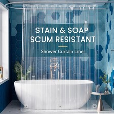 Extra Long Shower Curtain Liner 72 X 84 Clear Plastic Shower Liner PEVA Waterpro