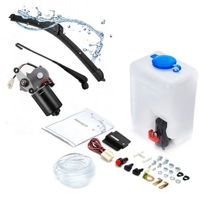 UTV 12V Electric Windshield Wiper+Washer Bottle for Polaris Ranger Maverick X3