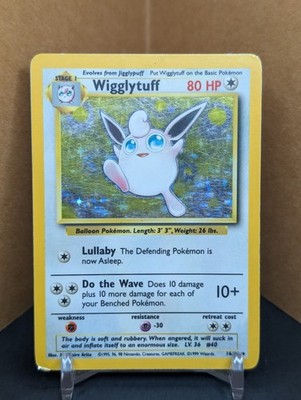 Pokemon Wigglytuff 16/64 MISPRINT No Set Symbol Holo Englisch Rare | Played