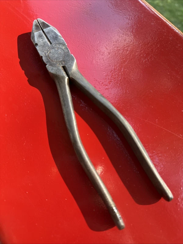 Craftsman 7-inch lineman's pliers from the 1940s with fancy handles