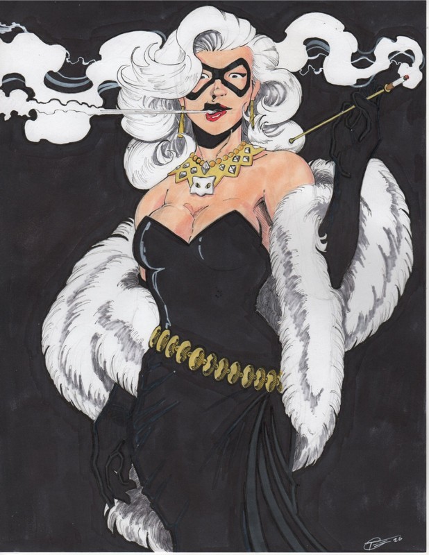Black Cat Noir 8x11 Pinup By Trever Scott Cameron