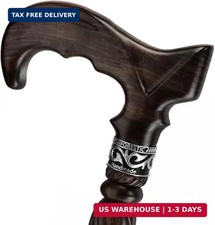 Handmade Wooden Walking Cane,Solid Wooden Cane for Men and Women, Ergonomic Walk