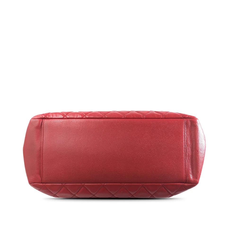 Bolso de Mano Chanel Caviar Grand Shopping Autenticado Rojo Cuero Oscuro Foto 4 de 4
