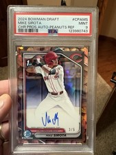 2024 Bowman Draft Mike Sirota Chrome 1st Auto /5 PSA 9