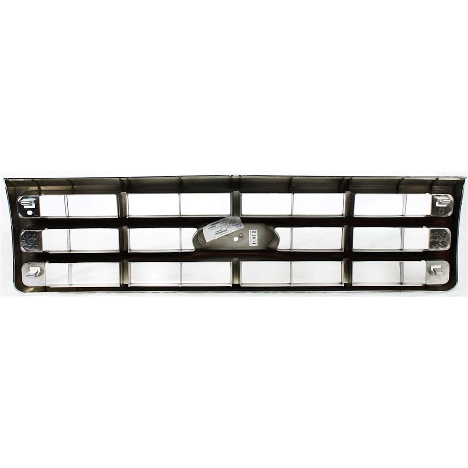 Grille Assembly For Ford F-150 F-250 F-350 Bronco 1989-1991 Chrome with Silver - Imagem 4 de 4