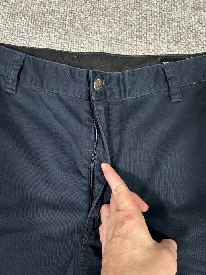 Volcom True to This Shorts Mens 38 Blue Gray Lot Of 2 Chino Flat Front Pockets - Image 4 of 4