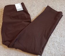 Nine West BROWN Side Zip Skinny High-Rise Pants Womens Size 12 NWT