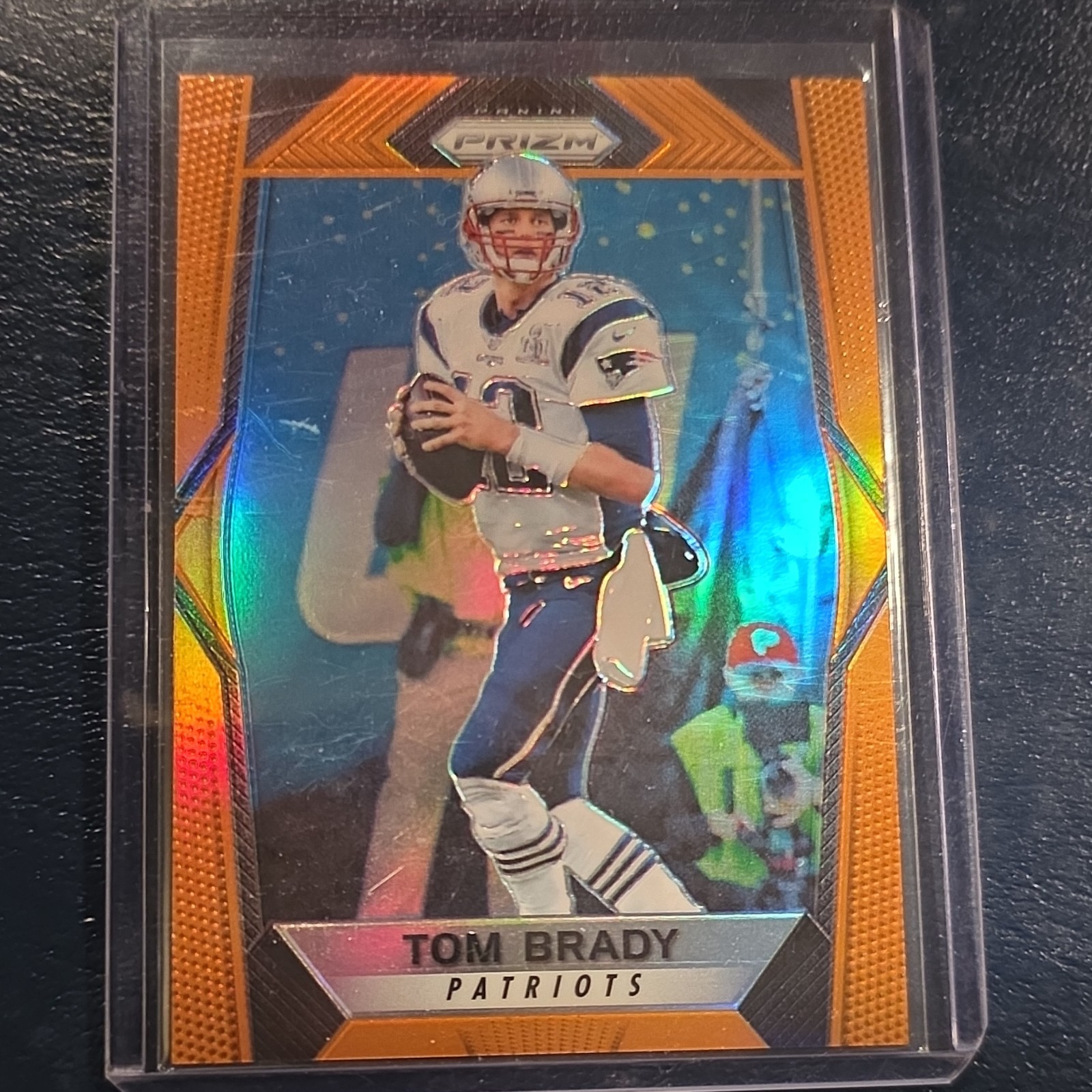 2017 Panini Prizm Tom Brady Patriots Orange Prizm #33 /275 Football Card
