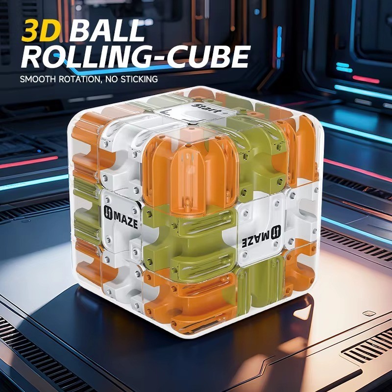 Large 3D Labyrinth Puzzle Cube