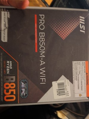 MSI Pro B850M-A WiFi AM5 Motherboard Wi-Fi 7, 5G Lan, SATA 6Gbps, Bluetooth 5.4