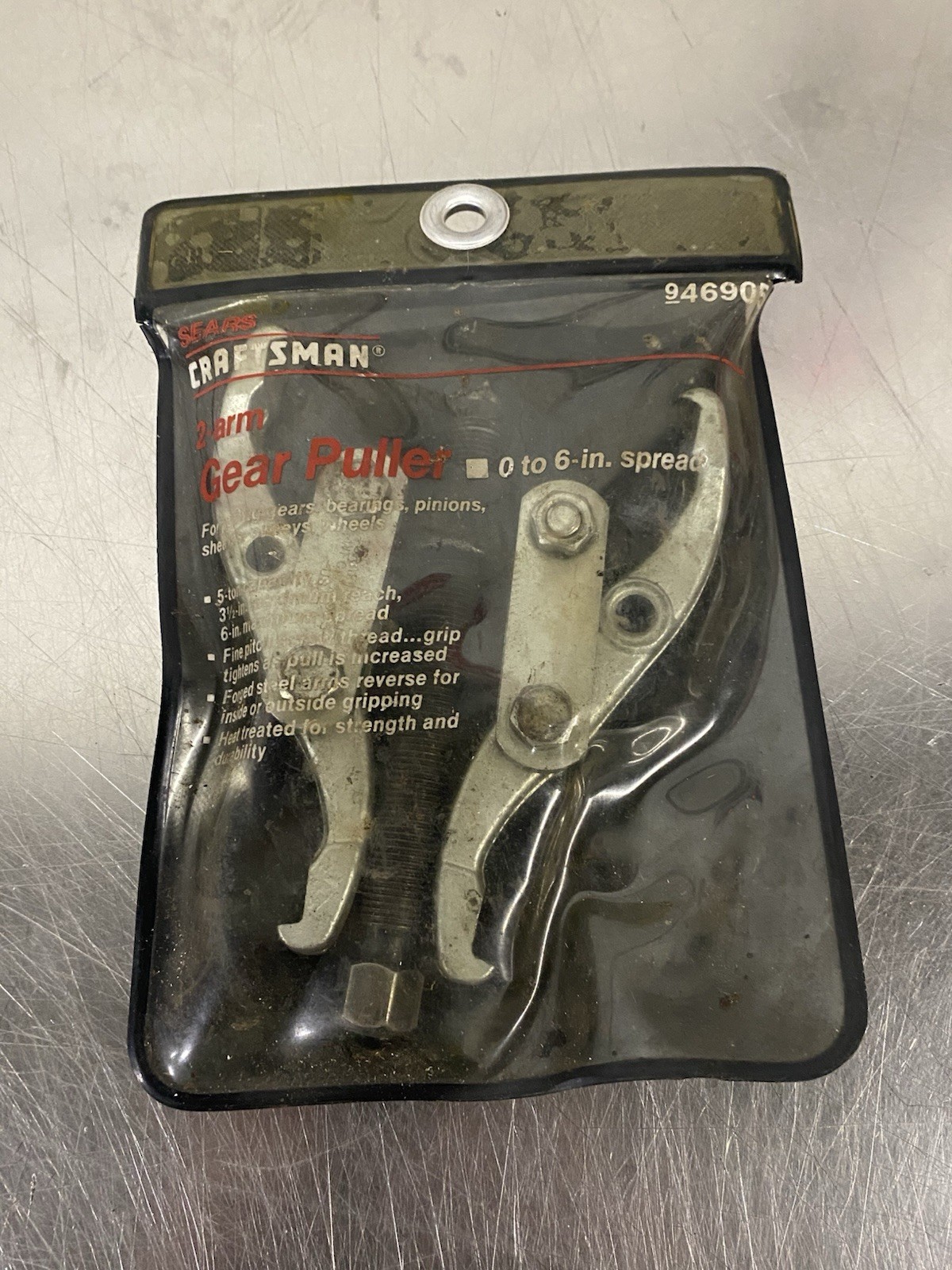 Sears Craftsman Nos 2-Arm Jaw Gear Puller 6" Capacity 46905 WF Made in USA