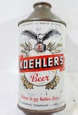 Koehler's Erie Pennsylvania Cone Top Beer Can