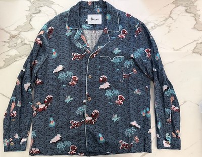 TOMBOLO ''Playa of Eden'' Hawaiian Button Front Shirt Size Medium SOLD OUT ONLINE