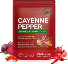 Cayenne Pepper Capsules, Cayenne Pepper Supplements Support Leg Vein, Heart H...