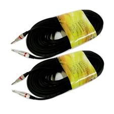 Mr. Dj USA Pair (2 pcs) 100 feet long 1/4" to 1/4" 16-Gauge Pro Speaker Audio...