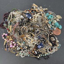 8LB Vtg to Modern Fashion Costume Necklace Jewelry Beaded Tangled Metal Lot 13