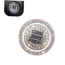 Car Engine Start Button Sticker, Scratch-Resistant Dust 2 PCS Multicolored