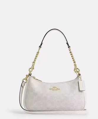 COACH Teri Shoulder Bag CA548 in Signature Canvas white Ship From US