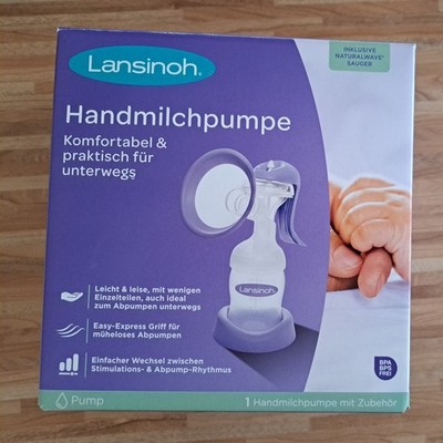 Lansinoh Handmilchpumpe - manuelle Milchpumpe für sanftes und effektives Abpumpe