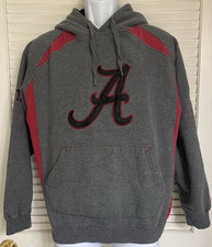 Men's Alabama Crimson Tide Hoodie, Medium, Cotton, Colosseum Stitched Sleeve Hit