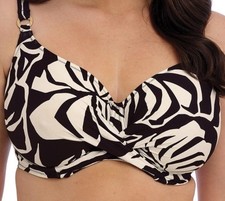 Fantasie Swim Bikini Top 40DD  black White Underwired Cup Non Padded  £46 BNWT  