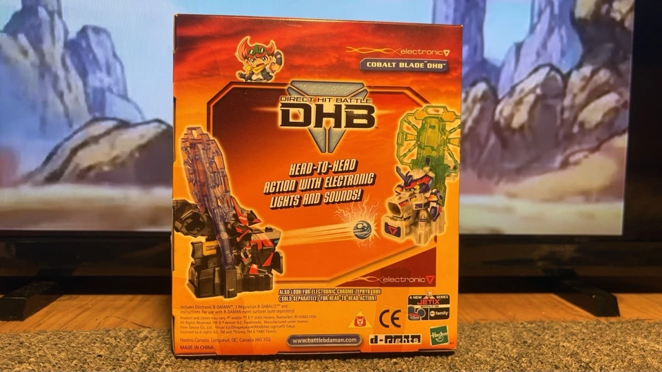 Figura de juguete Hasbro Battle B-Daman Cobalt Blade Electronic DHB E-25 2005 nueva en caja Foto 3 de 4