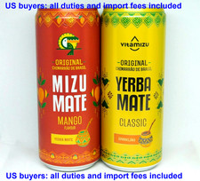 Empty Soda Cans MATE Mango & Classic 330 ml Poland 2021 Bottom Open Set of 2 pcs