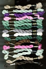 Vintage DMC COTTON PERLE Embroidery Floss High Sheen Lot of 16 Skeins 27.3yd 25m