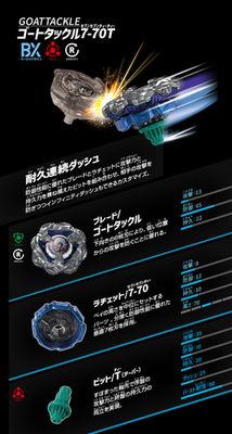 Beyblade X BX-46 Cobolt Drake 9-60R Goat Tackle 7-70T Battle Entry