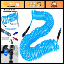 Heavy Duty 1/4" x 50ft Polyurethane Air Hose - Lightweight, Flexible, Quick Coup