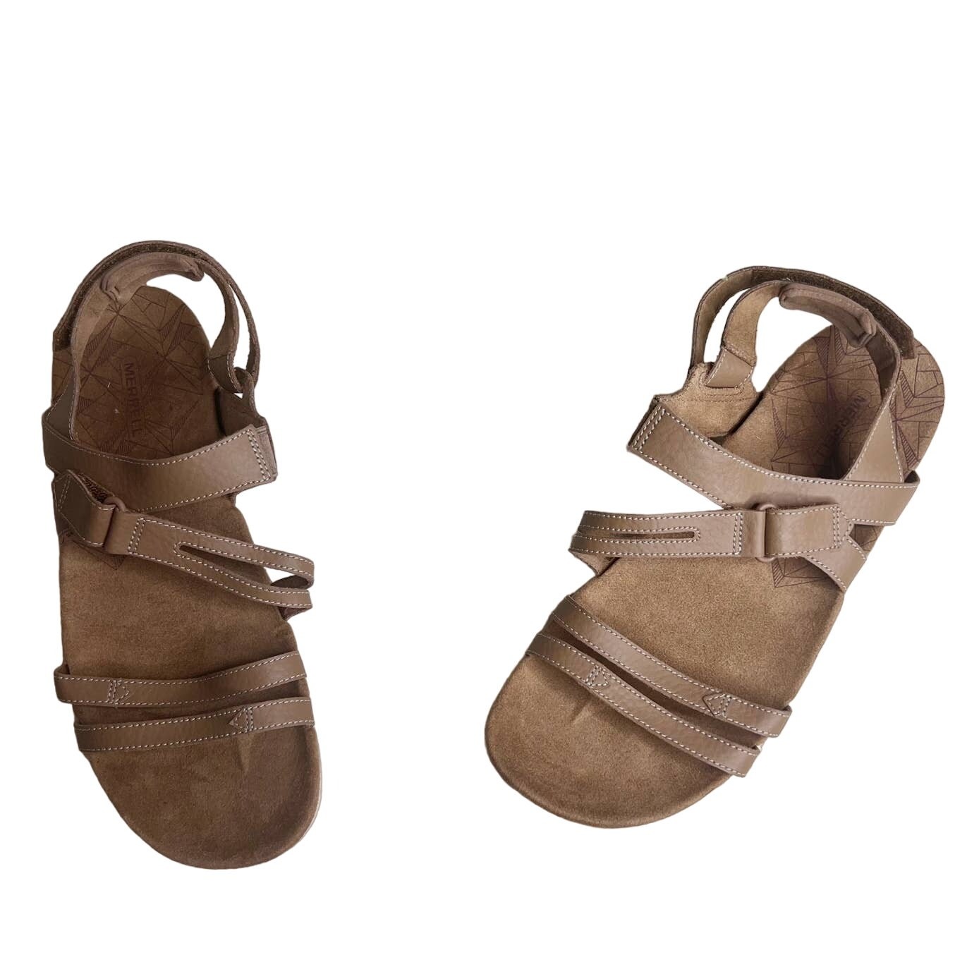 MERRELL scarpe sandalo donna 10 pelle sabbia rosa outdoor comode tabacco