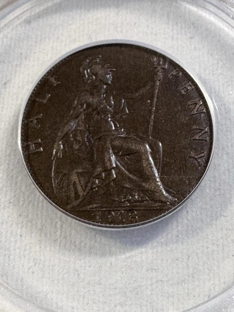 【希少】エラー？イギリスハーフペニー1918 希少】エラー？イギリスハーフペニー1918 希少】エラーコイン