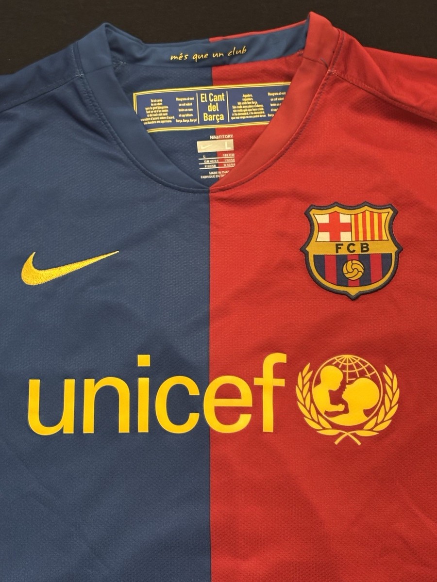Nike FC Barcelona 2009 Home Jersey Eto'o 9 Large Treble Messi Era