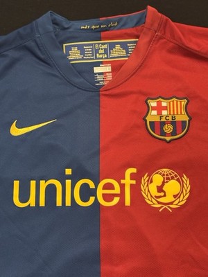 Nike FC Barcelona 2009 Home Jersey Eto'o 9 Large Treble Messi Era