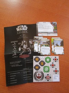 Star Wars LEGION "AT ST Läufer Einheit" alle Marker und Karten