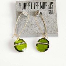 Robert Lee Morris Glass Round Drop Earrings Women Party Vacation Jewelry Gift