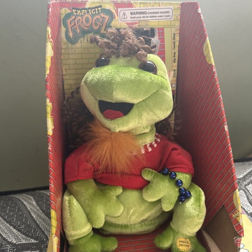 Gemmy  Explicit Frogz Because I Got High  Working VIDEO Needs New Batteries