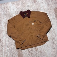 Carhartt Duck Blanket-Lined Detroit Jacket Brown Size L NWT PTP: 24" Length: 26"